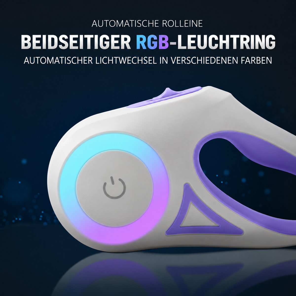 leuchtende Rollleine für Hunde - automatisch, einziehbare LED-Hundeleine