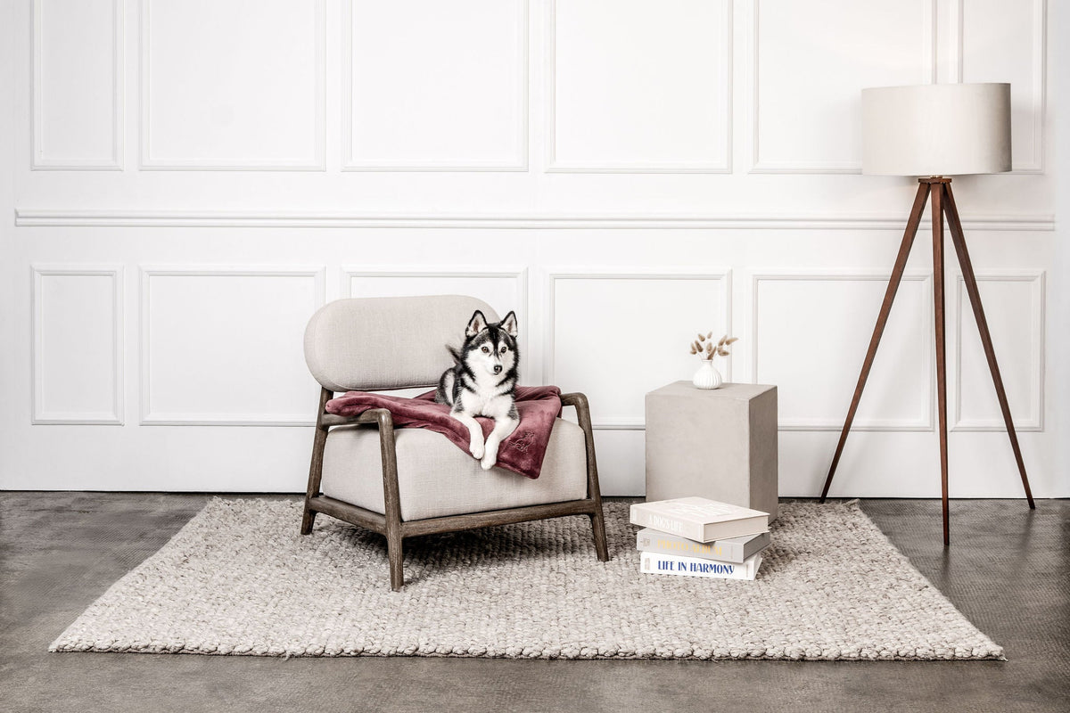 Hundedecke Emma Weinrot - Fleecedecke frei von Schadstoffen