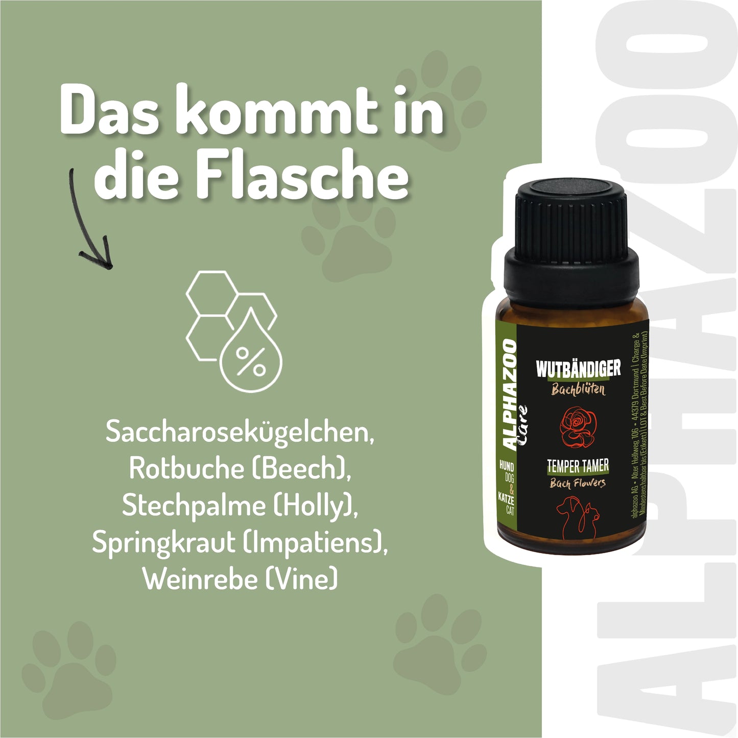 Wutbändiger Bachblüten für Katze - Natürliche Unterstützung für mehr Gelassenheit (Kopie)