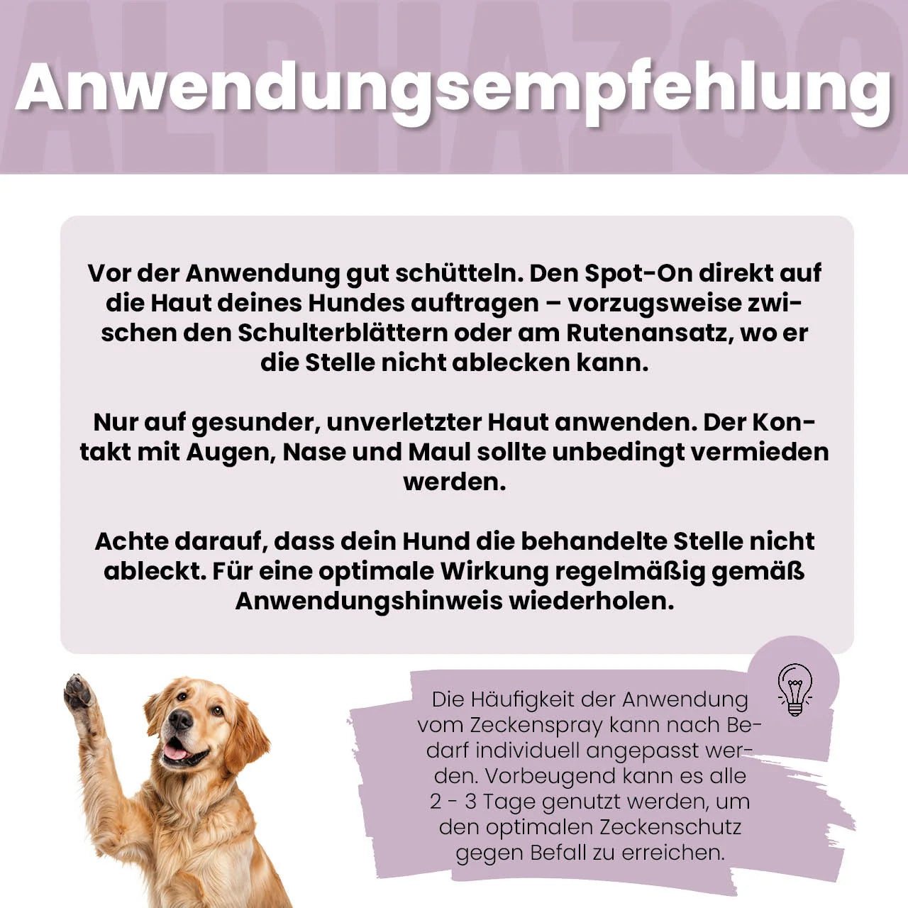 ZeckAttack Spot-On für Hunde - Natürlicher Zeckenschutz mit Lavendelöl