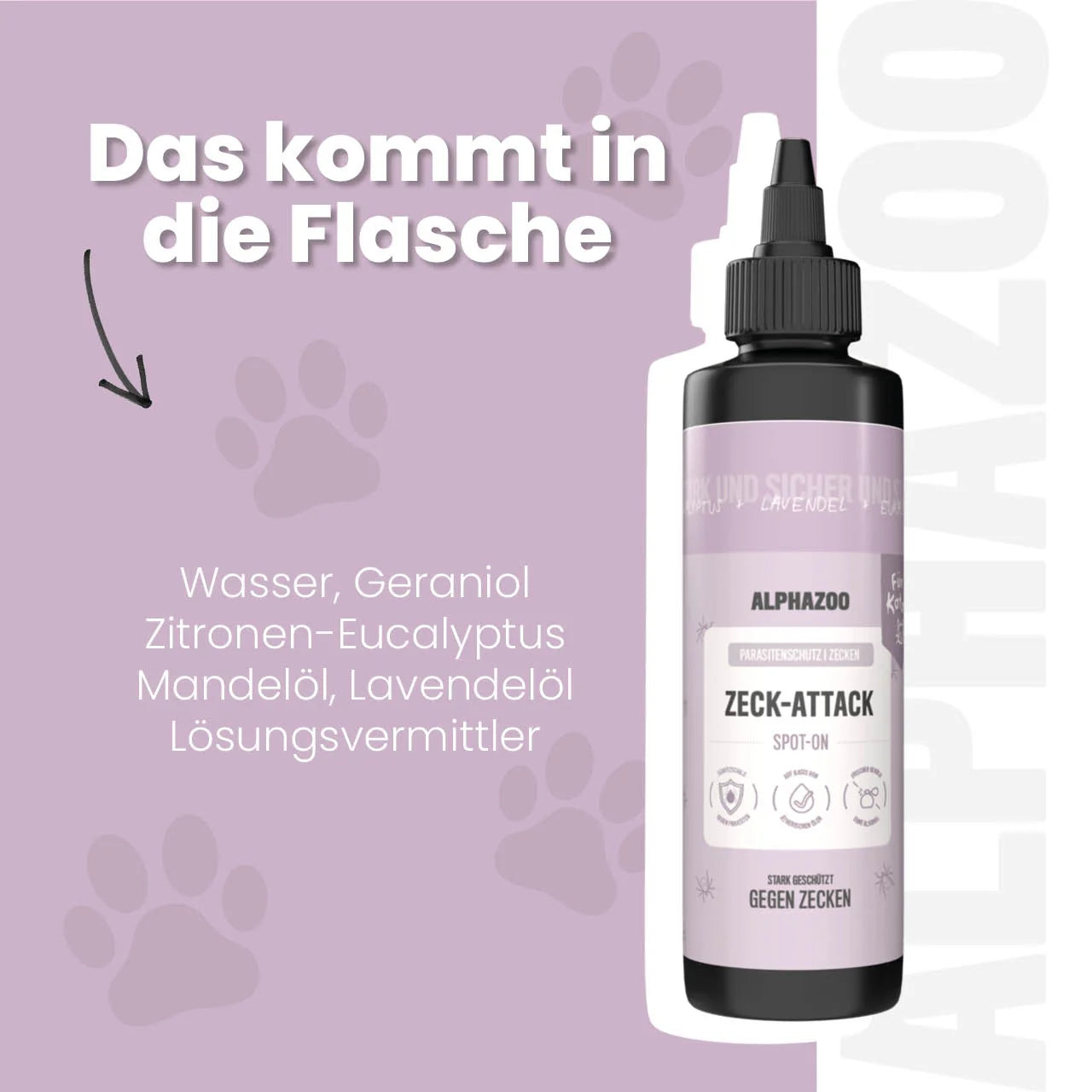 ZeckAttack Spot-On für Katzen - Natürlicher Zeckenschutz mit Lavendelöl
