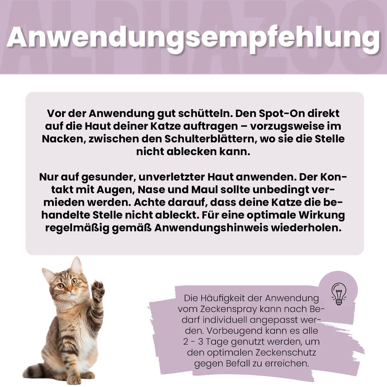 ZeckAttack Spot-On für Katzen - Natürlicher Zeckenschutz mit Lavendelöl